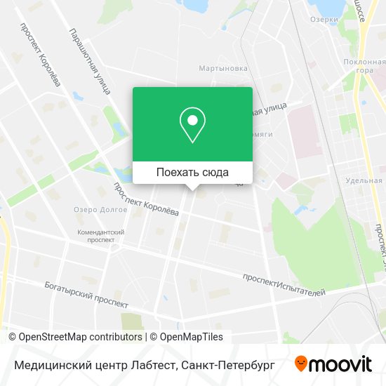 Карта Медицинский центр Лабтест