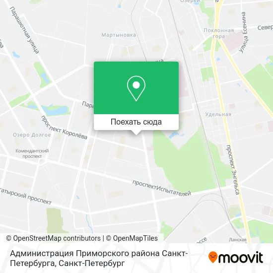 Карта Администрация Приморского района Санкт-Петербурга