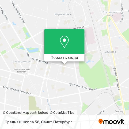 Карта Средняя школа 58