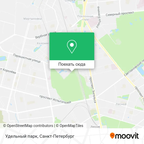 Карта Удельный парк