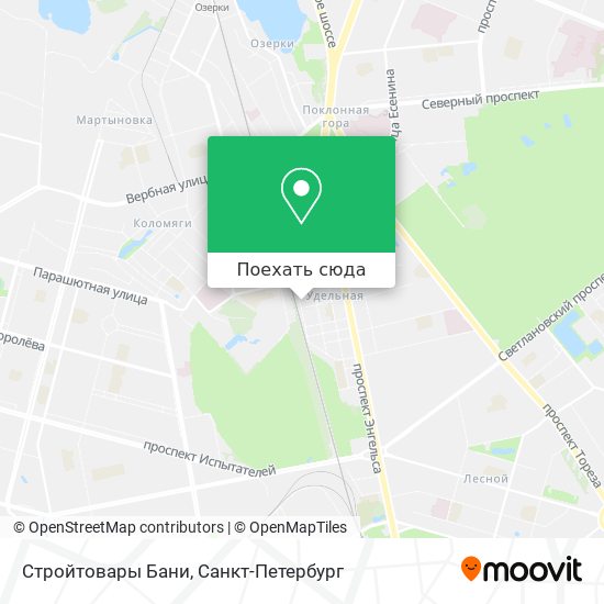 Карта Стройтовары Бани
