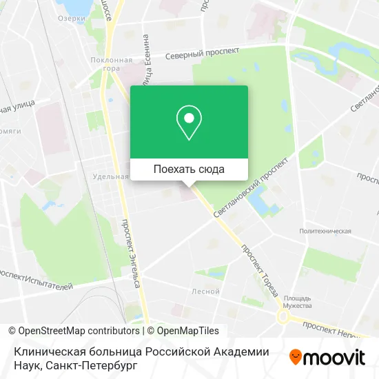 Карта Клиническая больница Российской Академии Наук