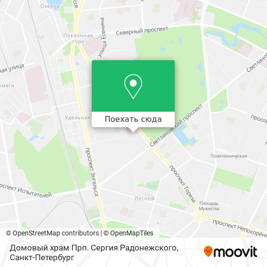 Карта Домовый храм Прп. Сергия Радонежского
