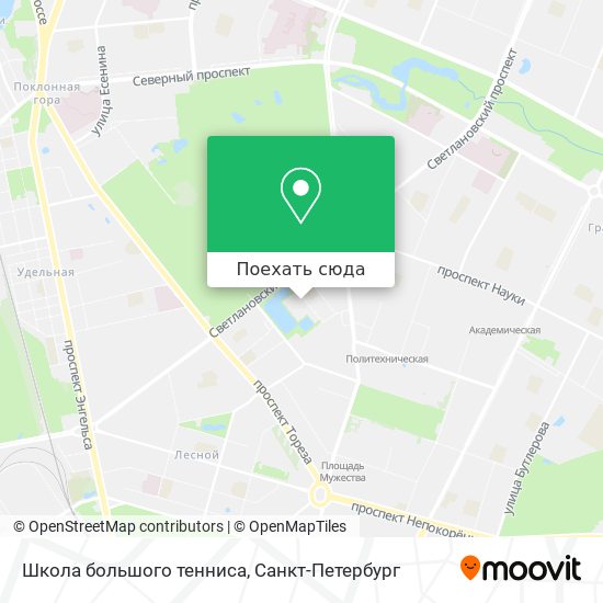 Карта Школа большого тенниса