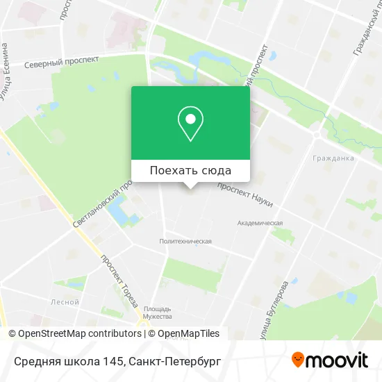 Карта Средняя школа 145