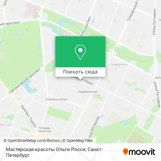 Карта Мастерская красоты Ольги Росси