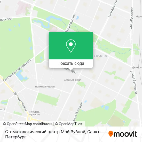 Карта Стоматологический центр Мой Зубной