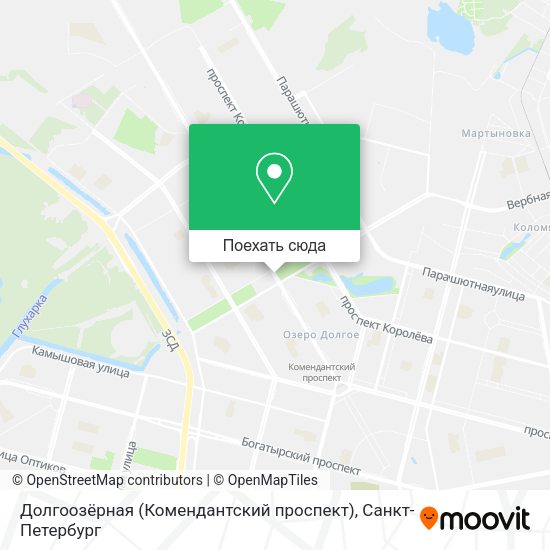 Карта Долгоозёрная (Комендантский проспект)