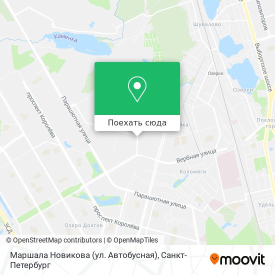 Карта Маршала Новикова (ул. Автобусная)