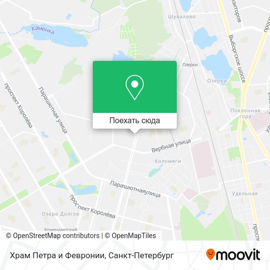 Карта Храм Петра и Февронии