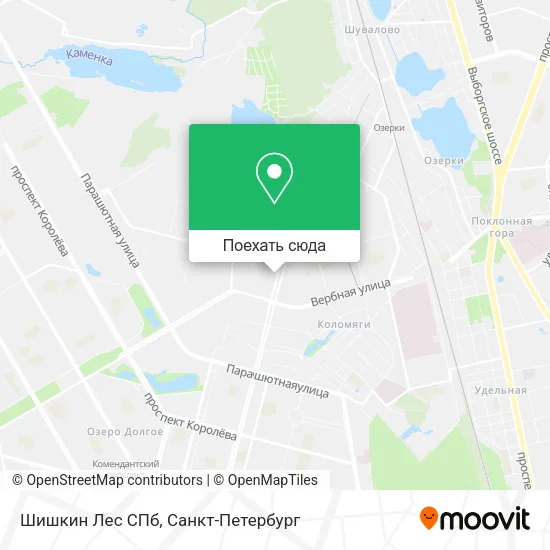 Карта Шишкин Лес СПб