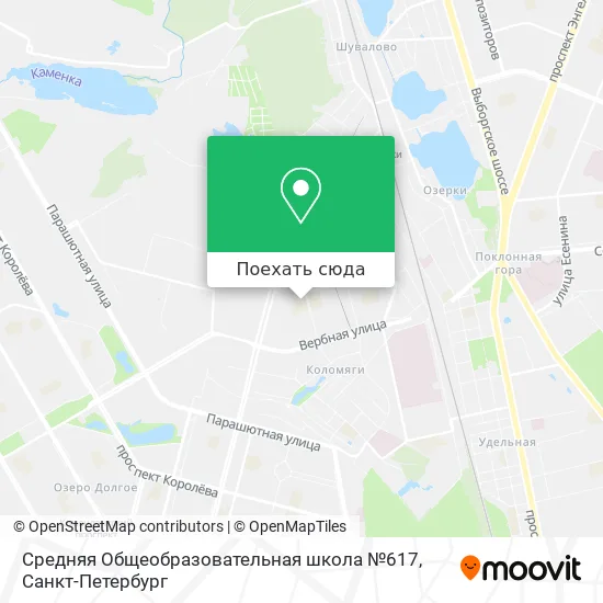 Карта Средняя Общеобразовательная школа №617