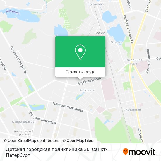 Карта Детская городская поликлиника 30