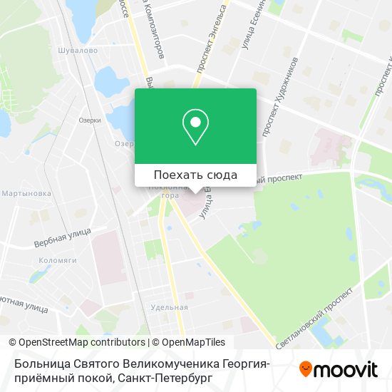 Карта Больница Святого Великомученика Георгия-приёмный покой