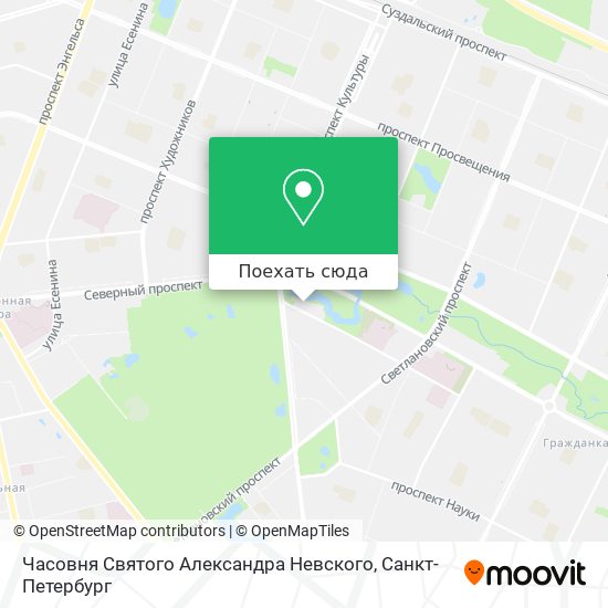 Карта Часовня Святого Александра Невского