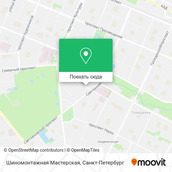 Карта Шиномонтажная Мастерская