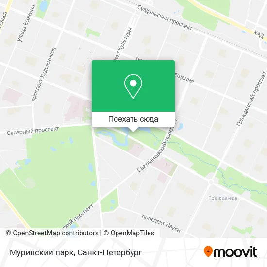 Карта Муринский парк