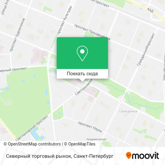 Карта Северный торговый рынок