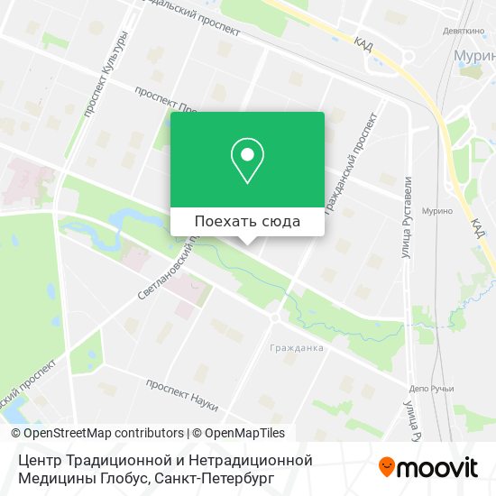 Карта Центр Традиционной и Нетрадиционной Медицины Глобус