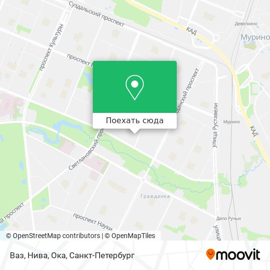 Карта Ваз, Нива, Ока