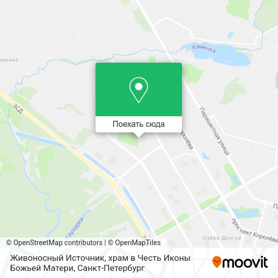 Карта Живоносный Источник, храм в Честь Иконы Божьей Матери