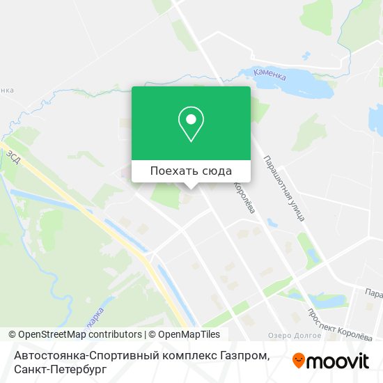Карта Автостоянка-Спортивный комплекс Газпром