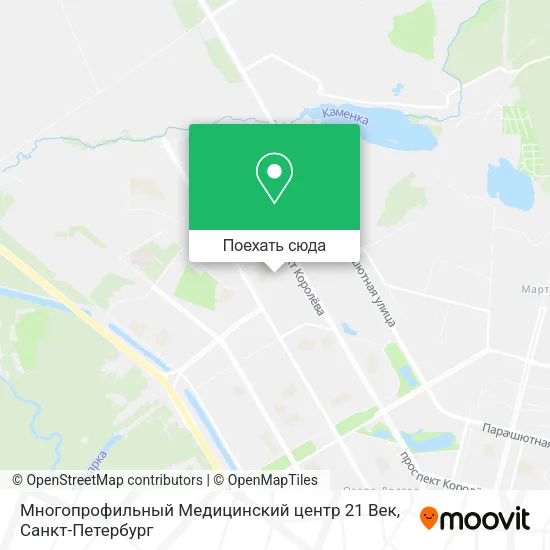 Карта Многопрофильный Медицинский центр 21 Век