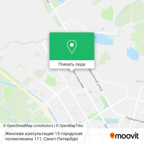 Карта Женская консультация 15 городская поликлиника 111