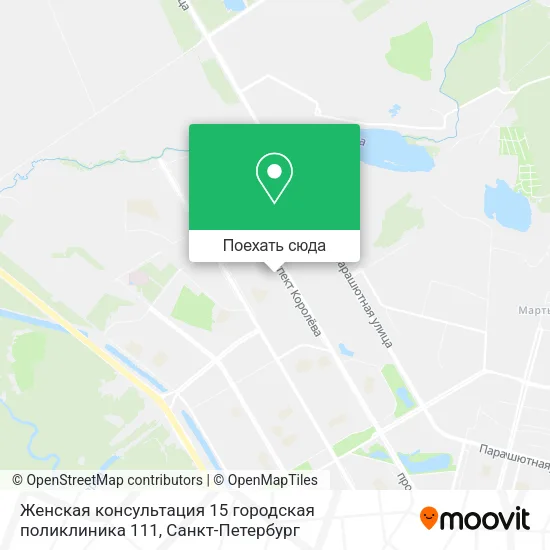 Карта Женская консультация 15 городская поликлиника 111