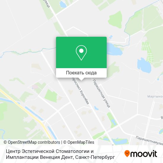 Карта Центр Эстетической Стоматологии и Имплантации Венеция Дент