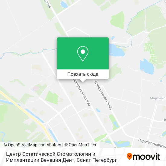 Карта Центр Эстетической Стоматологии и Имплантации Венеция Дент