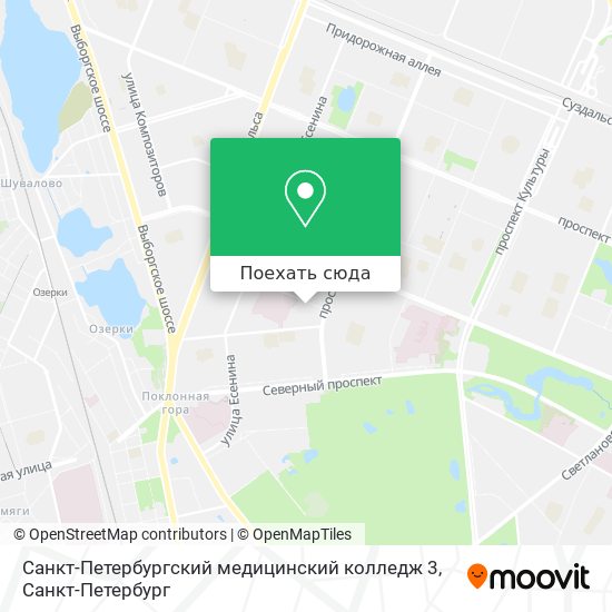 Карта Санкт-Петербургский медицинский колледж 3