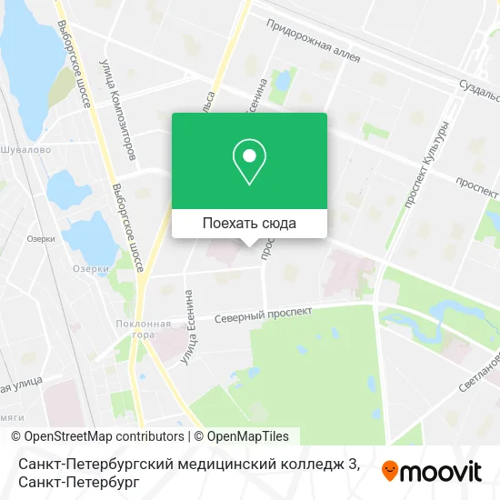Карта Санкт-Петербургский медицинский колледж 3