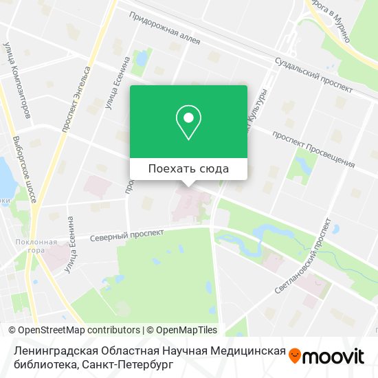 Карта Ленинградская Областная Научная Медицинская библиотека