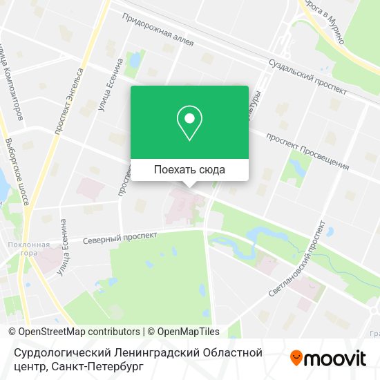 Карта Сурдологический Ленинградский Областной центр