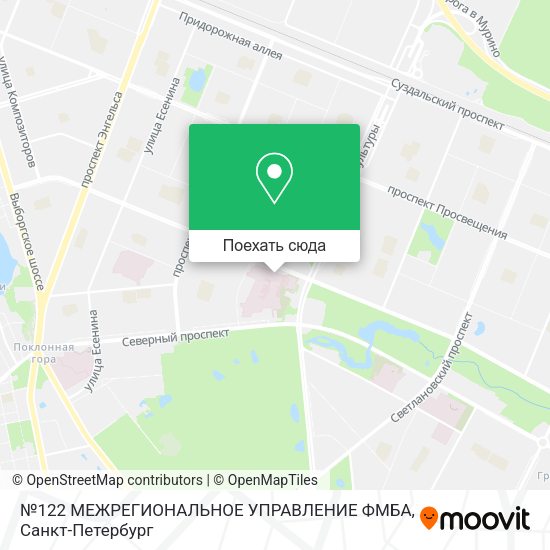Карта №122 МЕЖРЕГИОНАЛЬНОЕ УПРАВЛЕНИЕ ФМБА