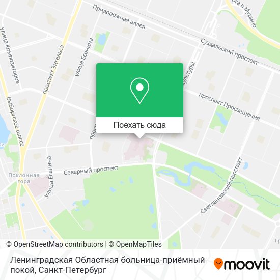 Карта Ленинградская Областная больница-приёмный покой