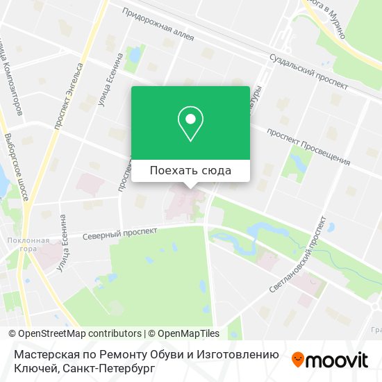 Карта Мастерская по Ремонту Обуви и Изготовлению Ключей