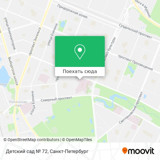 Карта Детский сад № 72