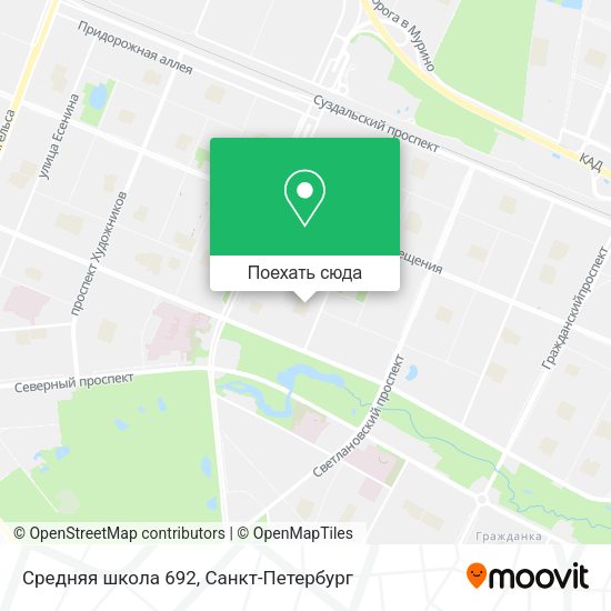 Карта Средняя школа 692