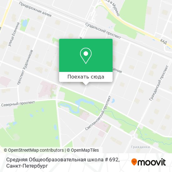 Карта Средняя Общеобразовательная школа # 692