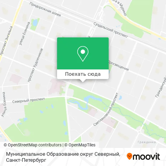 Карта Муниципальное Образование округ Северный