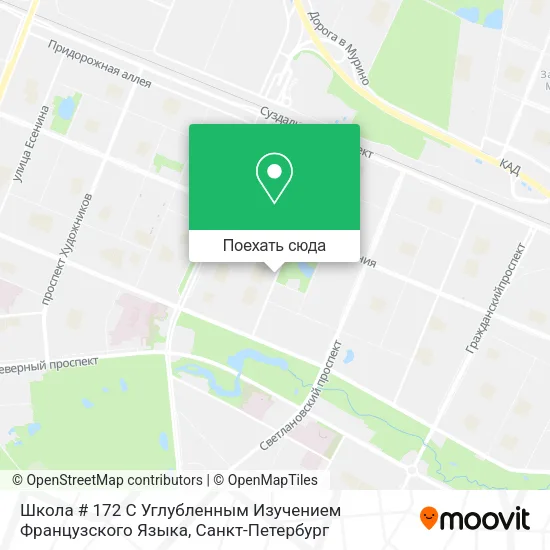 Карта Школа # 172 С Углубленным Изучением Французского Языка
