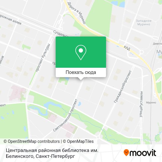 Карта Центральная районная библиотека им. Белинского