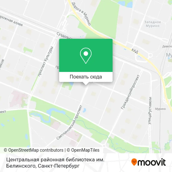 Карта Центральная районная библиотека им. Белинского