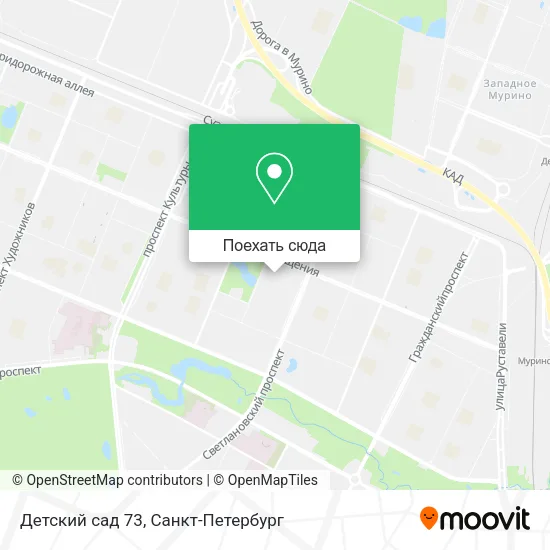 Карта Детский сад 73