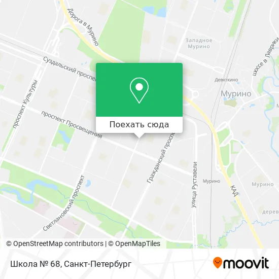 Карта Школа № 68