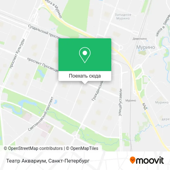 Карта Театр Аквариум