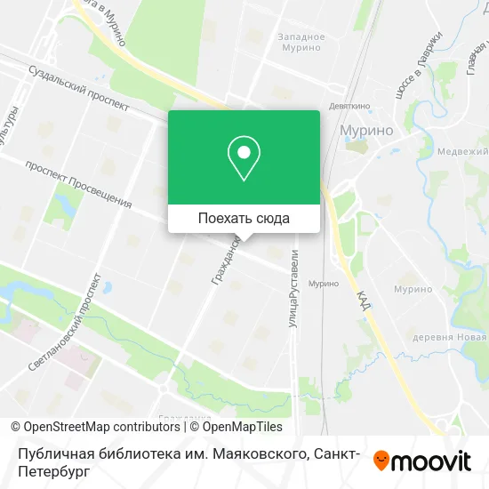 Карта Публичная библиотека им. Маяковского