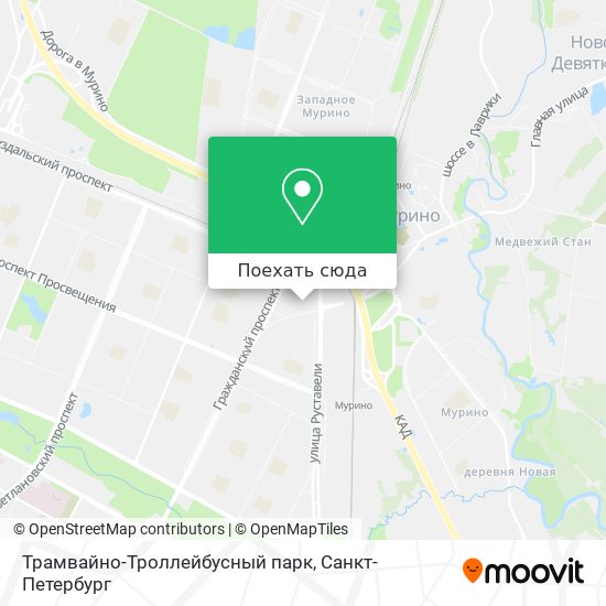 Карта Трамвайно-Троллейбусный парк